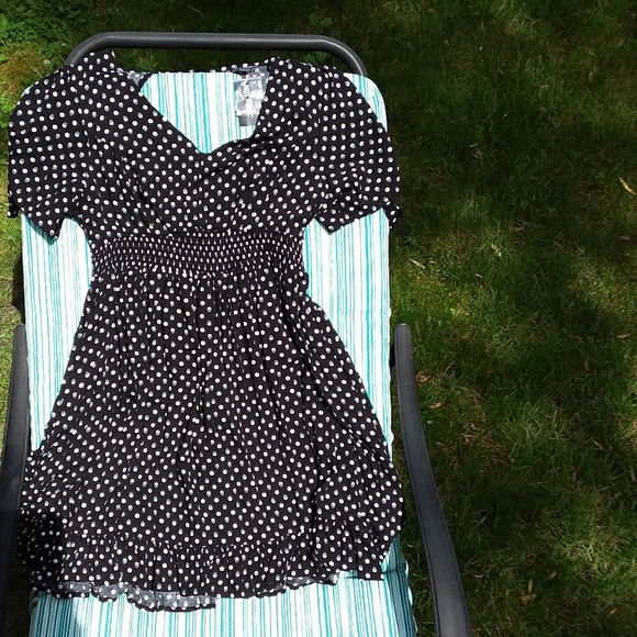 Hot Topic Dresses & Skirts - Skull/polka dot dress